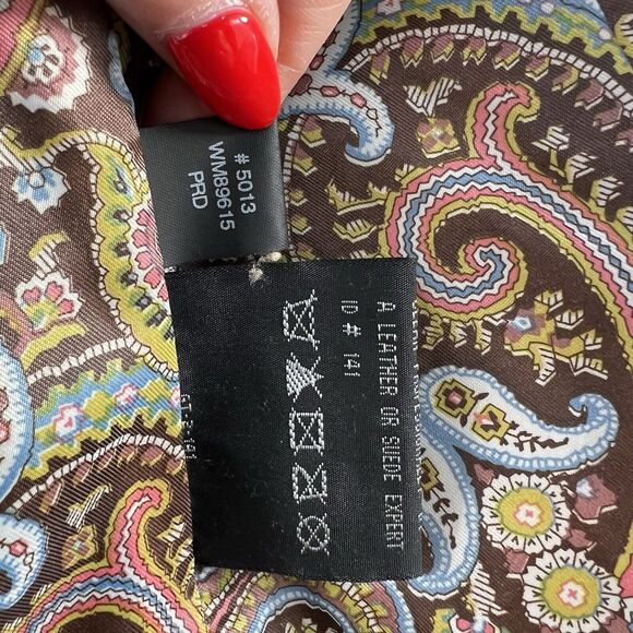 Colebrook Large Suede Leather Lime Green Jacket Women's Paisley Lined 2 Button - Picture 9 of 11